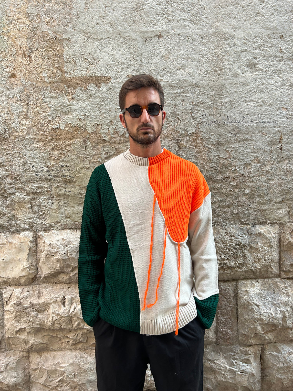 MAGLIA ORANGE - BEIGE/ARANCIO