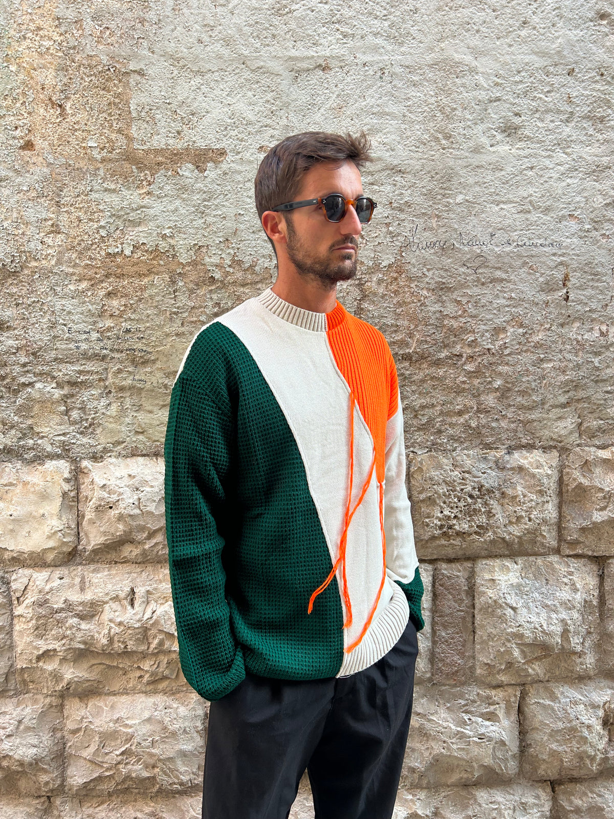 MAGLIA ORANGE - BEIGE/ARANCIO