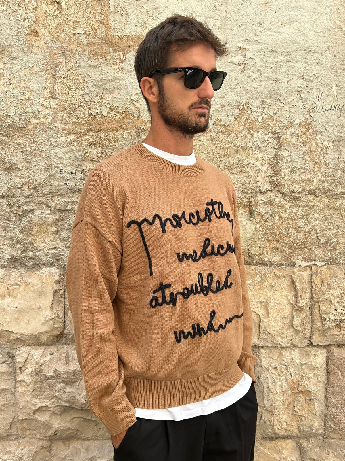 MAGLIA POESIA 3 - CAMMELLO